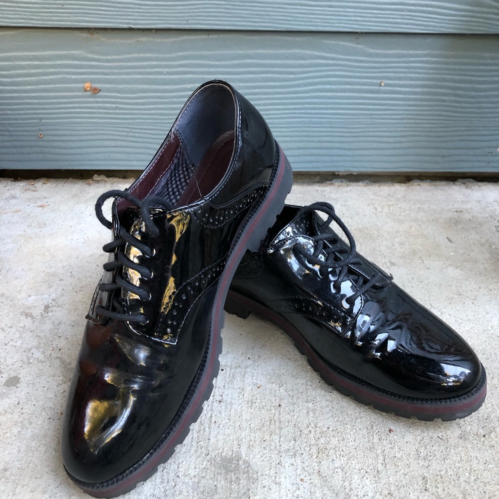 Black Patent Leather Oxfords